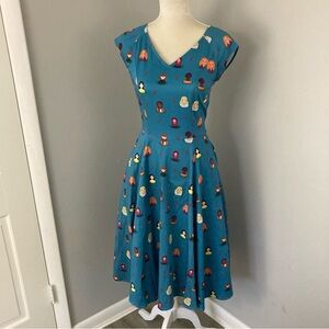 NWT Miss Lulo hazel women of the world dress rockabilly 50s style pockets XS